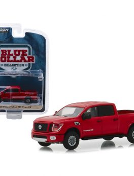 2018 Nissan Titan XD Pro-4X Pickup Truck Metallic Red Blue Collar Collection Series 5 1/64 Diecast Model Car by Greenlight 35120F