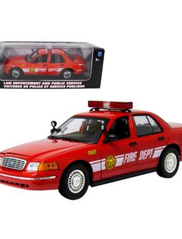 2001 Ford Crown Victoria Fire Chief Car 1/18 Diecast Model Car by Motormax 73530r