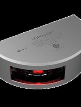 Lopolight Port SideLight - Vertical Mount - Silver Housing - 2nm - Red