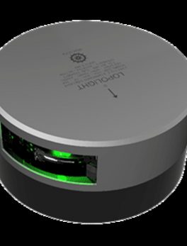 Lopolight 112.5 and deg; Green Starboard Sidelight - 2nm - Silver Housing - Single - Horizontal Mount