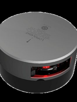 Lopolight Red Port Sidelight - 2nm/112.5 and deg; - Silver Housing - Single - Horizontal Mount