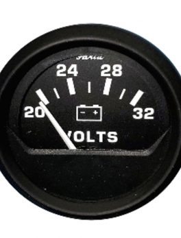 Faria 2" Voltmeter (20-30V) - Euro Black