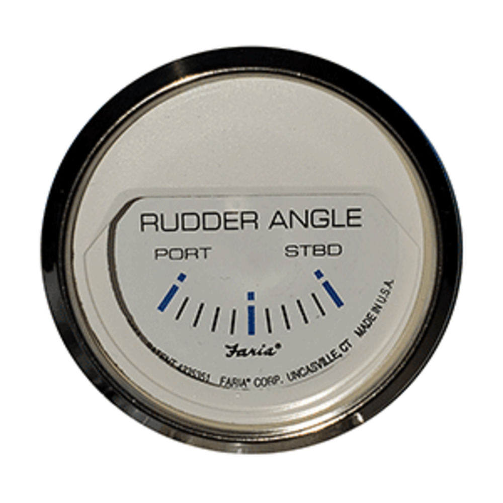 Faria Chesapeake White 2" Rudder Angle Indicator