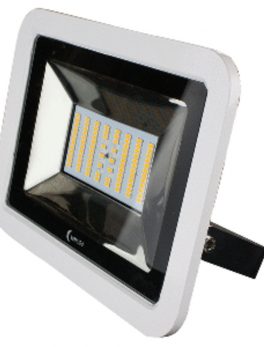 Lunasea 35W Slimline LED Floodlight, 12/24V, Cool White, 4800 Lumens, 3 and #39; Cord - White Housing