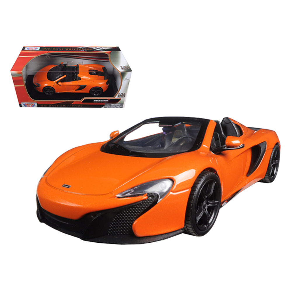 McLaren 650S Spider Orange 1/24 Diecast Model Car by Motormax 79326or