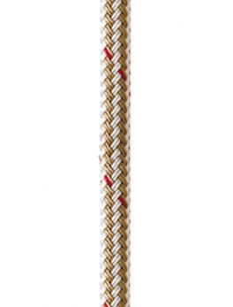 New England Ropes 3/8" x 15 and #39; Nylon Double Braid Dock Line - White/Gold w/Tracer