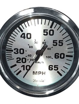 Faria 4" Speedometer (65 MPH) Pitot - Spun Silver