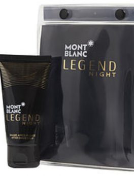Mont Blanc Legend Night Eau De Parfum Spray .25 Oz and Aftershave Balm 1.7 Oz For Men