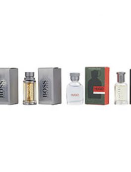 Hugo Variety 4 Piece Mens Variety With Boss The Scent and Hugo and 2 X Boss #6 And All Are Edt .16 Oz Minis For Men