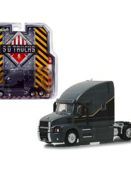 2019 Mack Anthem Highway Long Haul Truck Cab Gray with Black and Gold Stripes S.D. Trucks Series 6 1/64 Diecast Models by Greenlight 45060A