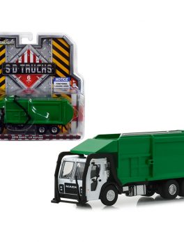 2019 Mack LR Refuse Garbage Truck White and Green S.D. Trucks Series 6 1/64 Diecast Model by Greenlight 45060C