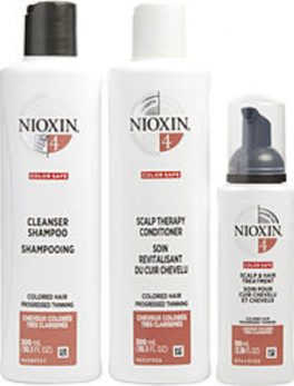 Nioxin Set-3 Piece Maintenance Kit System 4 With Cleanser 10.1 Oz and Scalp Therapy 10.1 Oz and Scalp Treatment 3.38 Oz For Anyone