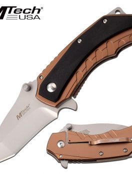 MTech Assisted 2.5 in Blade Blk SS-Pakkawood Overlay Handle