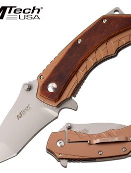 MTech Assisted 2.5 in Blade Copper SS-Pakkawood Overlay Hndl