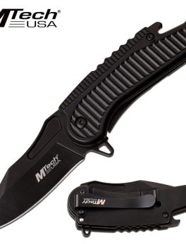 MTech Assisted 2.5 in Blade Black Aluminum Handle