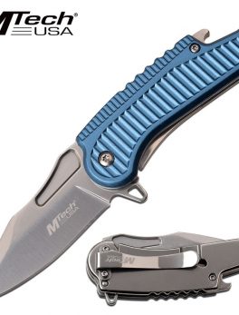 MTech Assisted 2.5 in Blade Blue Aluminum Handle