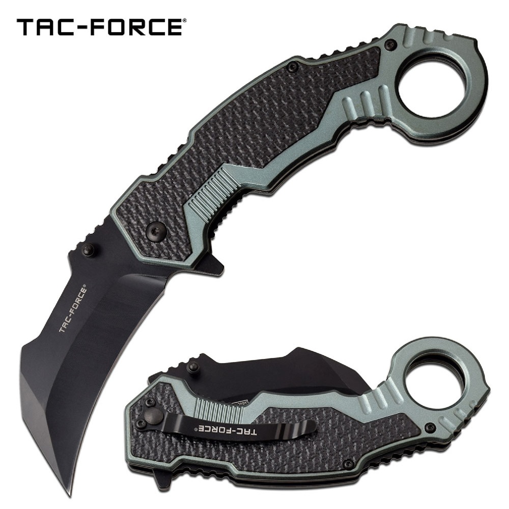 Tac-Force Assisted Karambit 3 in Blade Gray Aluminum Handle