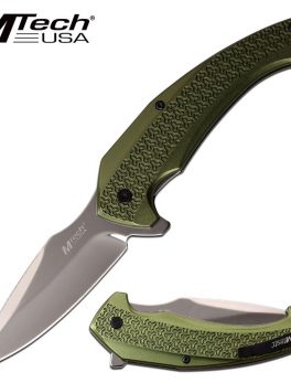MTech Folder 3.25 in Blade Green Aluminum Handle