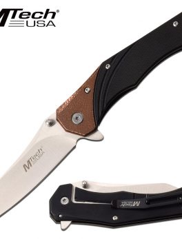 MTech Folder 3.50 in Blade Bronze Bolster Black G-10 Handle