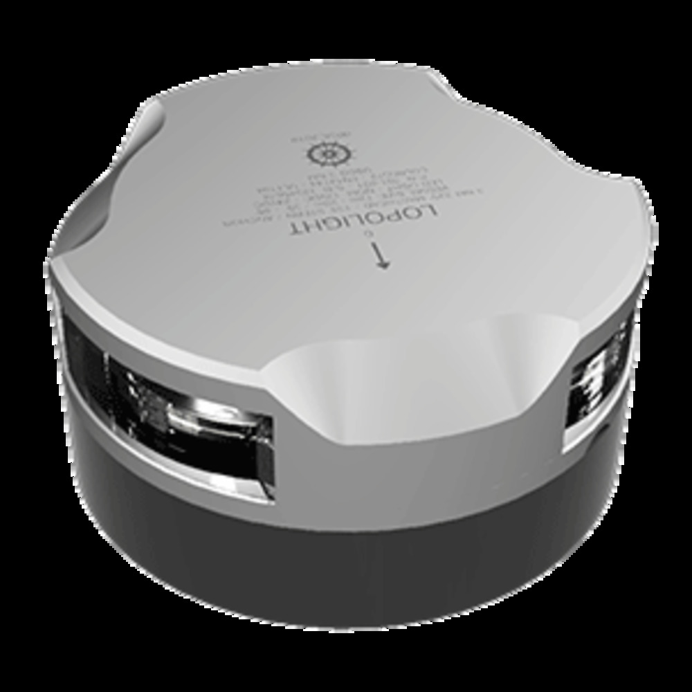 Lopolight Masthead, Anchor and amp; Stern Light - 3nm - Single - Silver Housing - Horizontal Mount f/Sailing Vessels