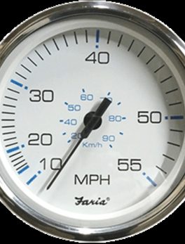 Faria Chesapeake White SS 5" Speedometer 55 MPH (Mechanical)