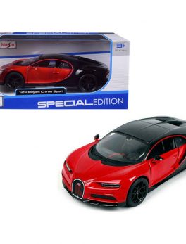 Bugatti Chiron Sport 16 Red and Black Special Edition 1/24 Diecast Model Car by Maisto 31524r