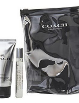 Coach Platinum Eau De Parfum Spray .25 Oz Mini and Aftershave Balm 1.7 Oz and Pouch For Men