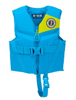 Mustang Rev Child Foam Vest - 33-55lbs - Azure Blue