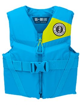 Mustang Rev Youth Foam Vest - 55-88lbs - Azure Blue