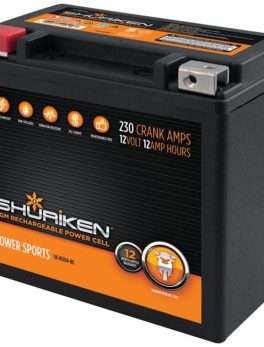 Shuriken SK-BTX14-BS 230 Crank Amps 12Ah AGM Powersports 12-Volt Battery
