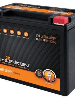 Shuriken SK-BTX20L-BS 310 Crank Amps 18Ah AGM Powersports 12-Volt Battery