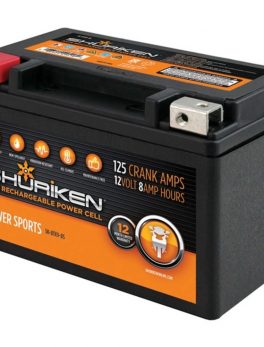 Shuriken SK-BTX9-BS 125 Crank Amps 8Ah AGM Powersports 12-Volt Battery