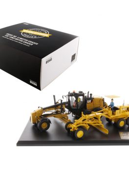 Cat Caterpillar No. 12 Motor Grader (Circa 1939-1959) and Cat Caterpillar 12M3 Motor Grader (Current) with Operators Evolution Series Set of 2 pieces 1/50 Diecast Models by Diecast Master 85560