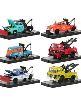 Auto Tow Trucks 6 piece Set Release 52 IN DISPLAY CASES 1/64 Diecast Model Cars by M2 Machines 32500-52