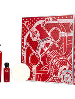 Hermes Eau De Rhubarbe Ecarlate Eau De Cologne Spray 3.3 Oz and Soap 1.7 Oz and Eau De Cologne .25 Oz Mini For Anyone