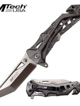 MTech USA Assisted 3.25 in Blade Gray Aluminum Handle