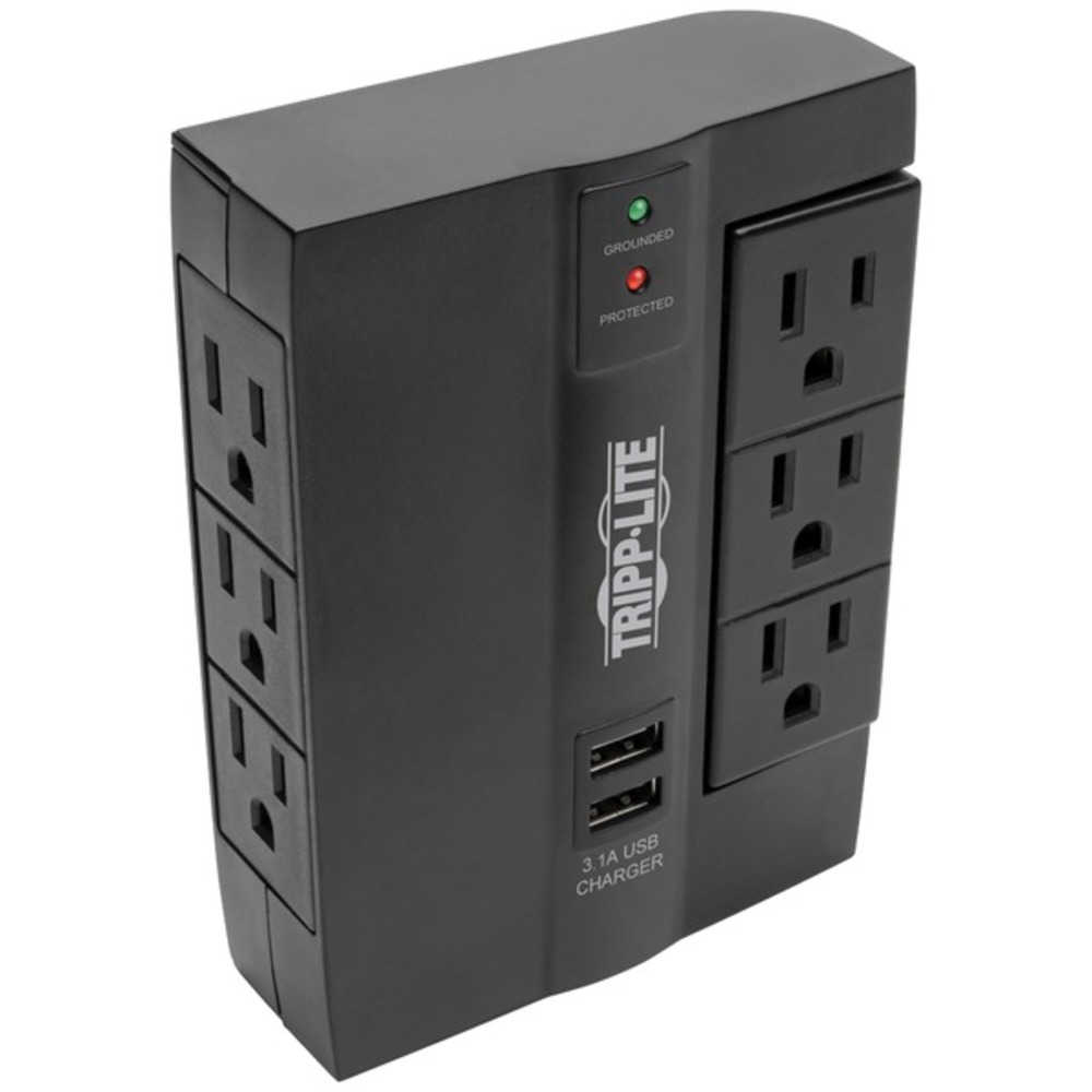 Tripp Lite SWIVEL6USB Protect It! 6-Outlet Surge Protector with 3 Rotatable Outlets and 2 USB Ports