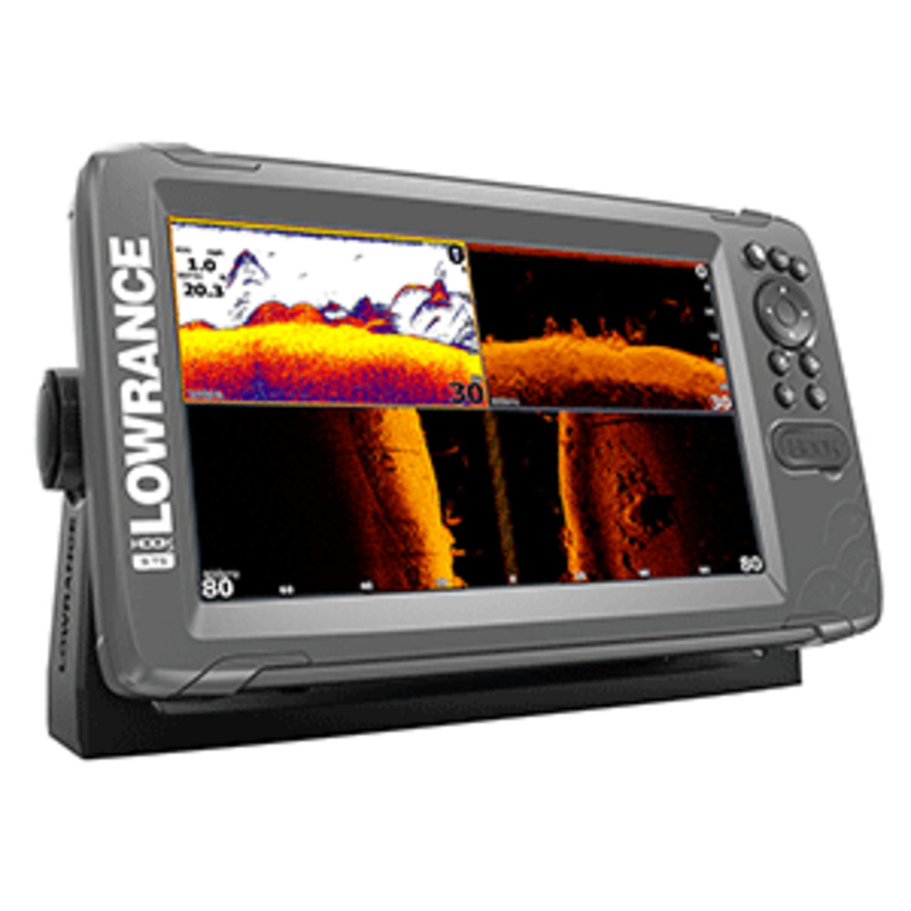 Lowrance HOOK and sup2;-9 9" Chartplotter/Fishfinder TripleShot Transom Mount Transducer w/Nav+ Chart