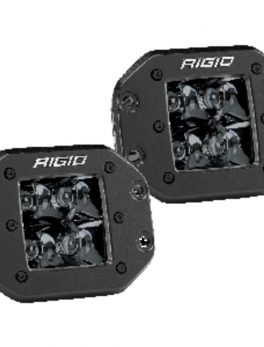 RIGID Industries D-Series PRO Flush Mount - Spot LED - Midnight Edition - Pair - Black