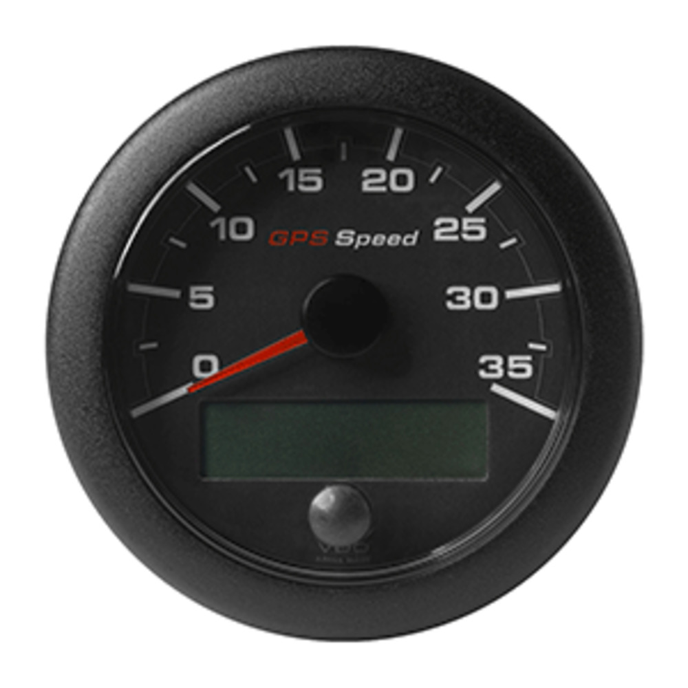 VDO Marine 3-3/8" (85mm) OceanLink GPS Speedometer - Black Dial and amp; Bezel (0-35 K/MPH/KMH)