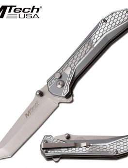 MTech USA Folder 3.25 in Blade Gray Aluminum Handle