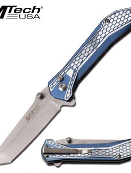 MTech USA Folder 3.25 in Blade Blue Aluminum Handle