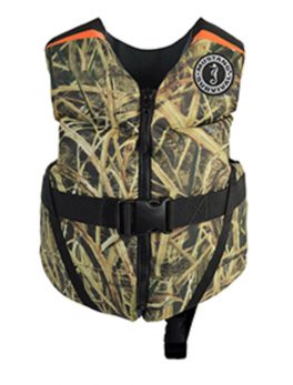 Mustang Rev Child Foam Vest - 33-55lbs - Mossy Oak Shadow Grass Blades