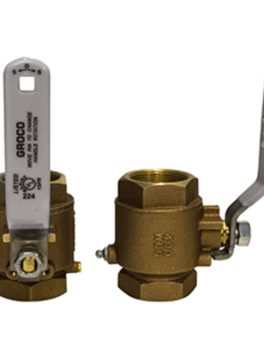 GROCO 1-1/2" NPT Bronze In-Line Ball Valve