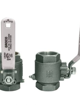GROCO 1-1/2" NPT Stainless Steel In-Line Ball Valve
