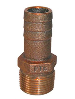 GROCO 1-1/2" NPT x 1-1/2" ID Bronze Pipe to Hose Straight Fitting