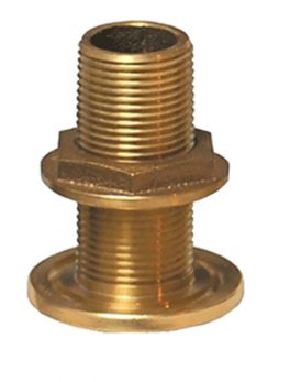 GROCO 1-1/2" NPS NPT Combo Bronze Thru-Hull Fitting w/Nut