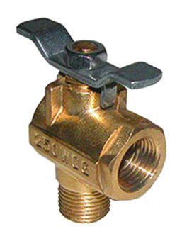GROCO 1/2" NPT 90 and deg; Bronze Fuel Valve