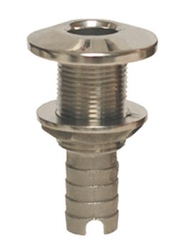 GROCO Stainless Steel Hose Barb Thru-Hull Fitting - 1-1/2"
