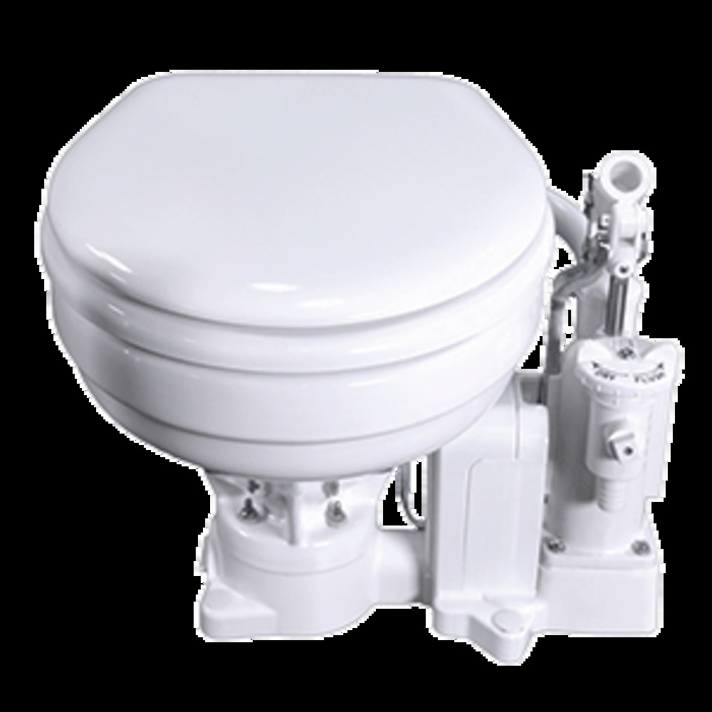 Raritan PH PowerFlush Electric/Manual Toilet - Marine Size - 12v - White